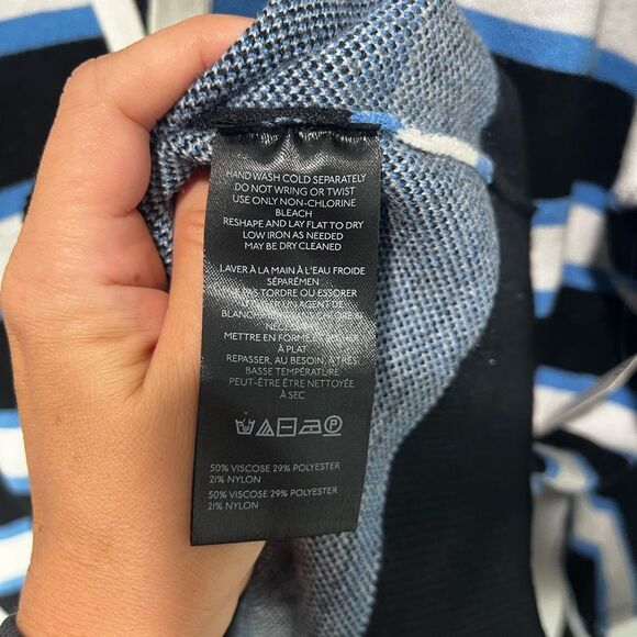 By Anthropologie Maeve Color Block Mini Sweater Dress M NWT - Picture 5 of 11